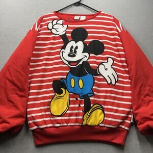 Disney Mickey Mouse Reversible Sweatshirt All Over Print One Size